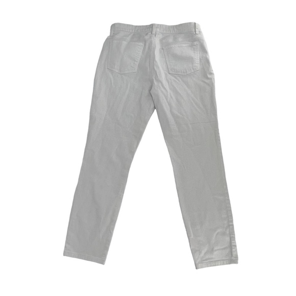 Eileen Fisher White Stretch Organic Cotton Tapered Ankle Jeans Size 8 Women's - Picture 3 of 5